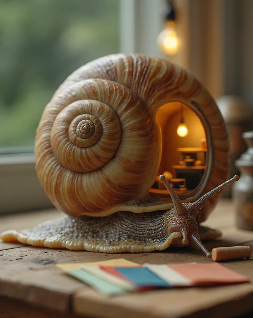 O Caramujo Reformador — Influencer de decoração com 4 m² de casca