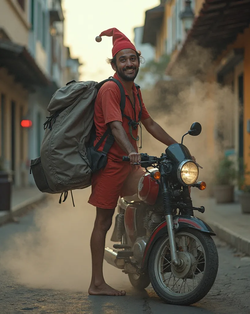 O Saci Motoboy — Entrega em redemoinho, uma perna no pedal